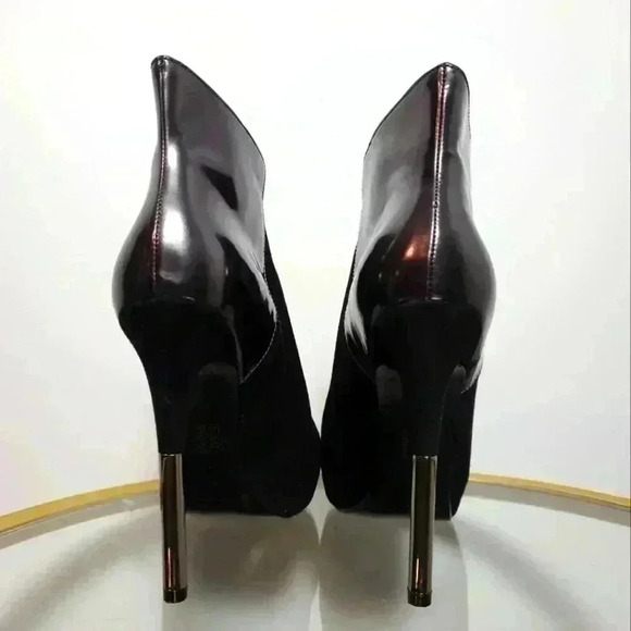Sigerson Morrison Baladi Suede Patent High Heel Booties Size 8.5 - Picture 3 of 13